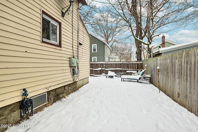 view of snowy yard