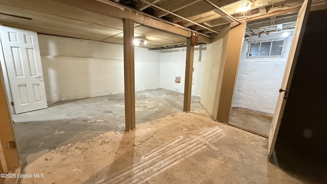 view of basement