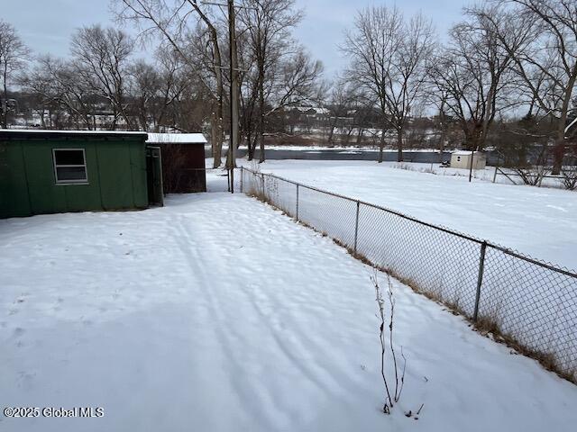 view of snowy yard