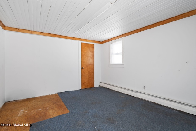 spare room with baseboard heating