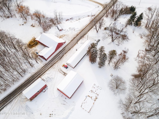 view of snowy aerial view