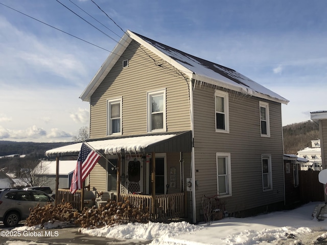 view of front of home with a porch