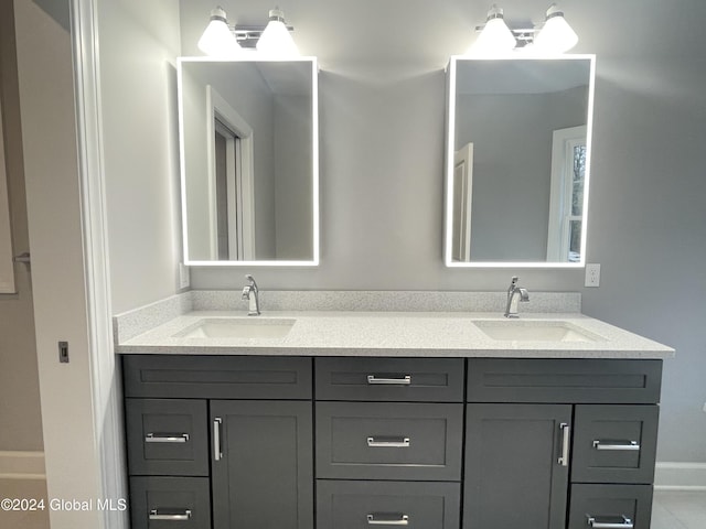 bathroom featuring vanity