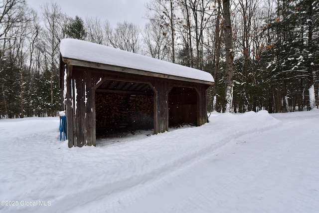 view of snowy yard