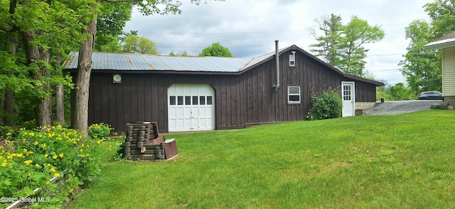193 Hadlock Pond Rd, Fort Ann, NY 12827 - view of home's exterior featuring a lawn and metal roof