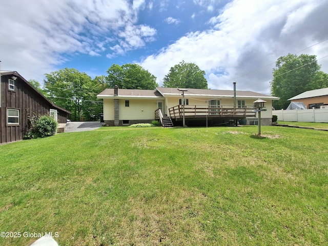 193 Hadlock Pond Rd, Fort Ann, NY 12827 - rear view of property with a wooden deck