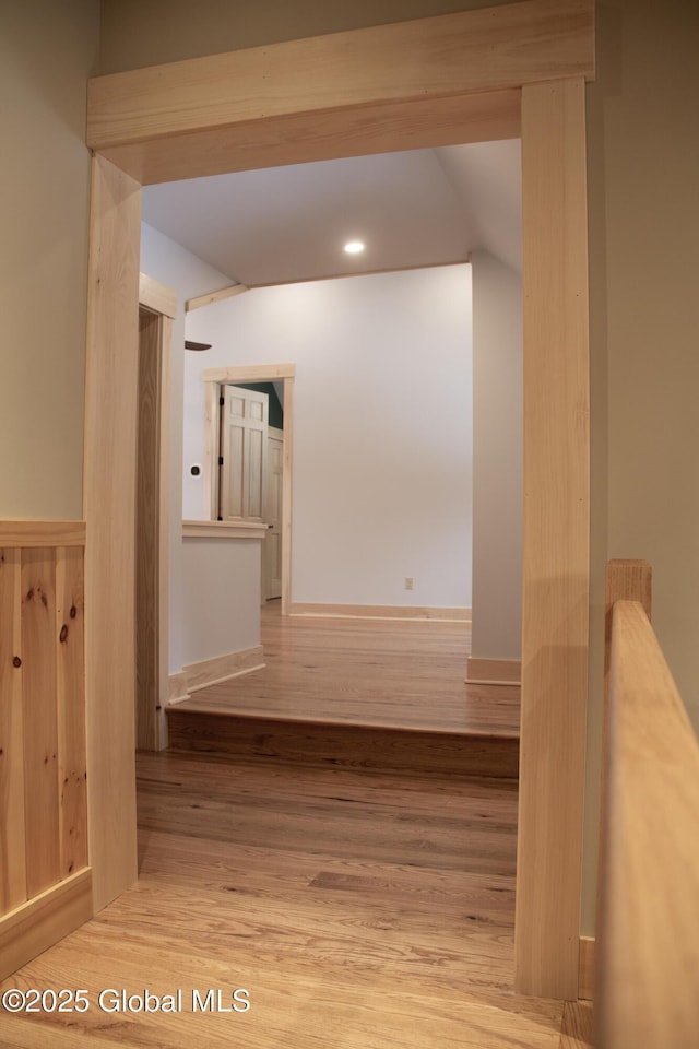 hallway featuring hardwood / wood-style floors