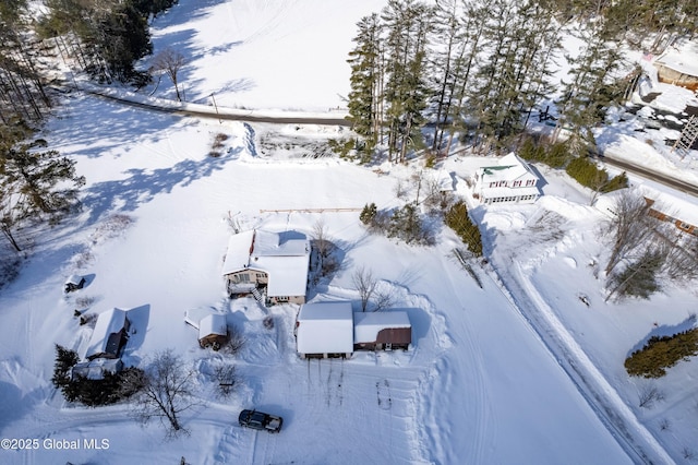 view of snowy aerial view