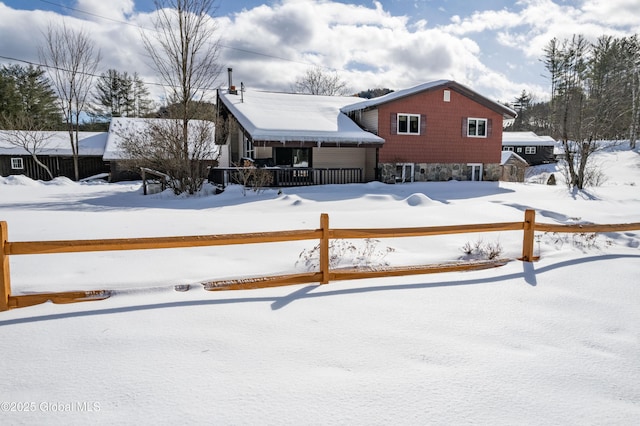 view of snowy yard