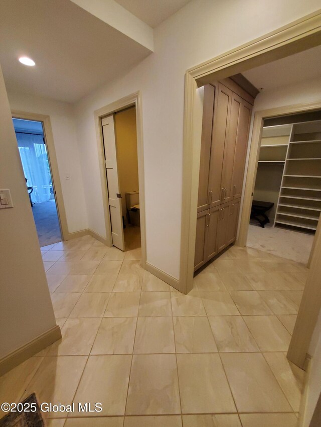 38 High Rock Ave Unit 6H, Saratoga Springs, NY 12866 - hall with recessed lighting and light tile patterned floors