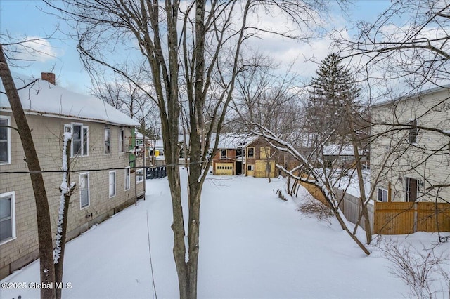 view of snowy yard