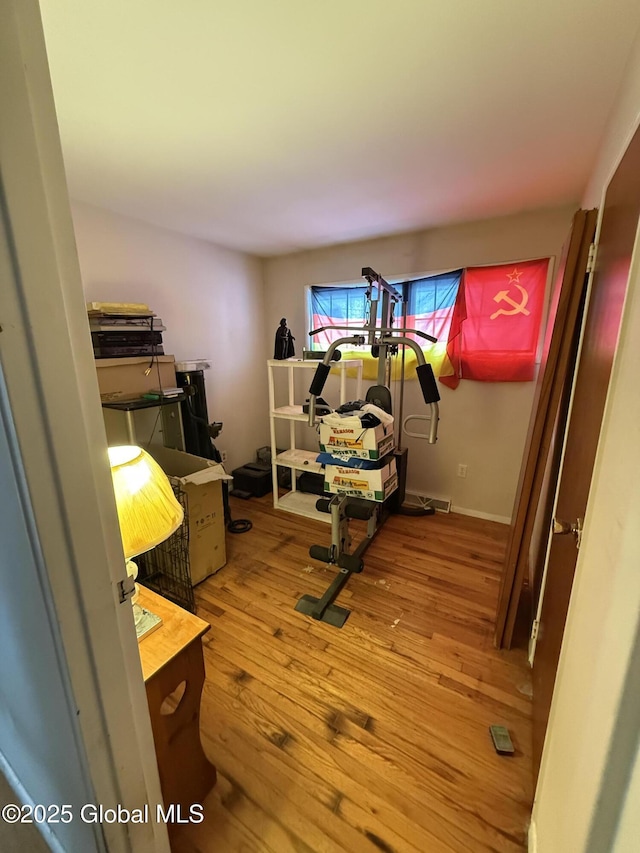 interior space with wood-type flooring