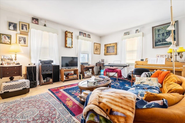 view of carpeted living room