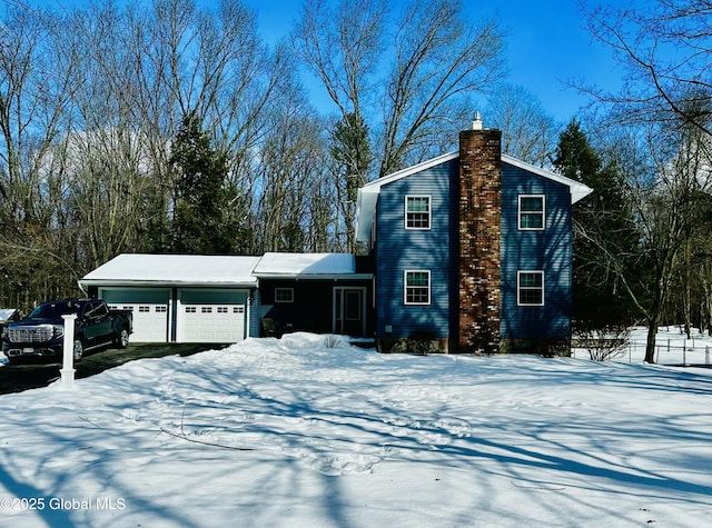 front of property featuring a garage