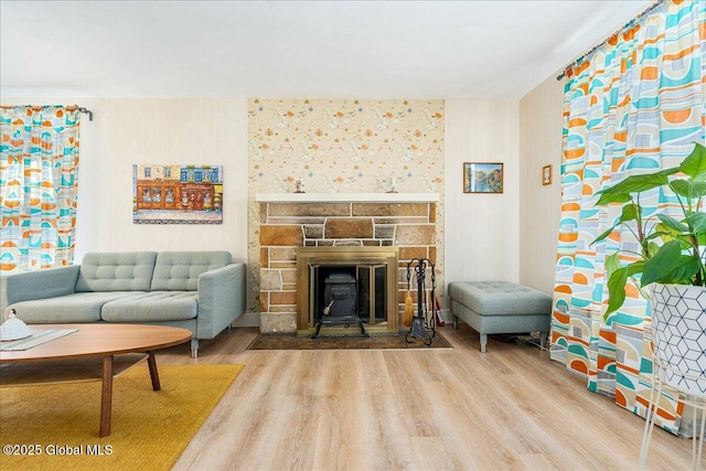 living room featuring wood finished floors