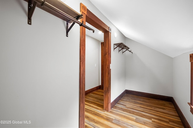 11208 State Route 22, Fort Ann, NY 12827 - spacious closet with vaulted ceiling and wood finished floors
