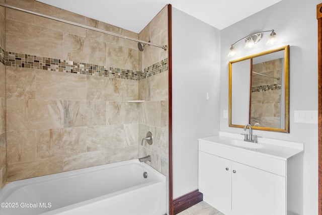 11208 State Route 22, Fort Ann, NY 12827 - full bath with shower / washtub combination, vanity, and baseboards