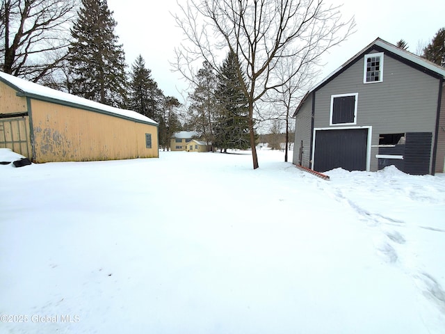 view of snowy yard