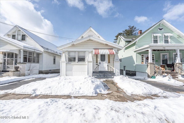 view of front of property with a porch