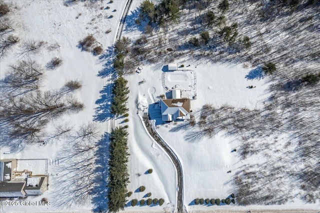 view of snowy aerial view