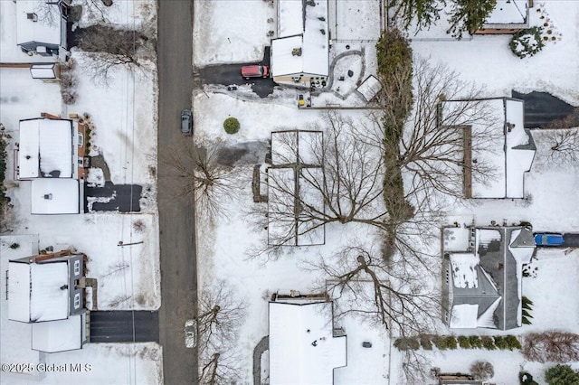 view of snowy aerial view