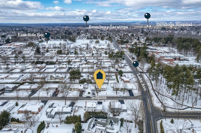 view of snowy aerial view