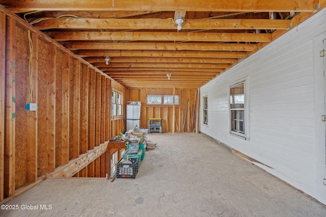 misc room with a garage