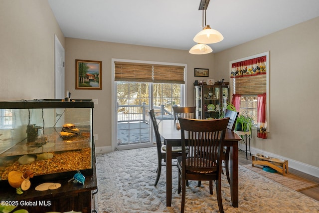 dining area with baseboards