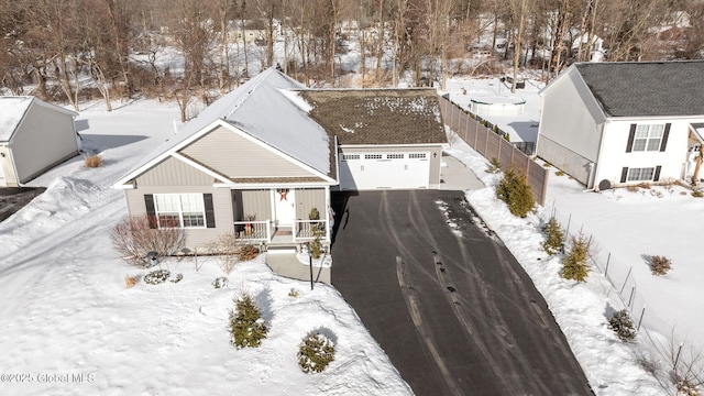 view of snowy aerial view