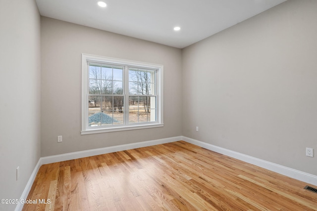 706 Swaggertown Rd, Charlton, NY 12302 - empty room featuring light wood-style flooring, baseboards, and recessed lighting