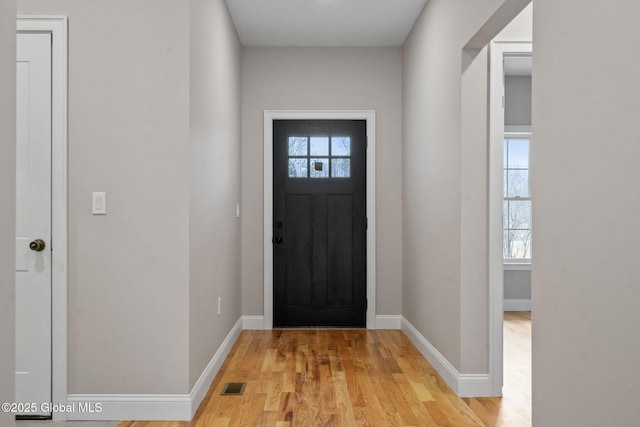 706 Swaggertown Rd, Charlton, NY 12302 - foyer entrance with light wood-style floors and baseboards