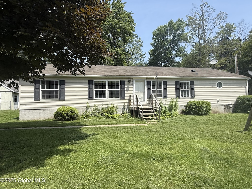 4 Cedar St, Day, NY 12835 - view of front of home with a front yard and crawl space