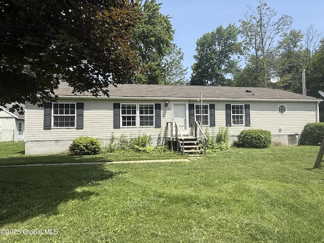 4 Cedar St, Day, NY 12835 - view of front of home with a front yard and crawl space