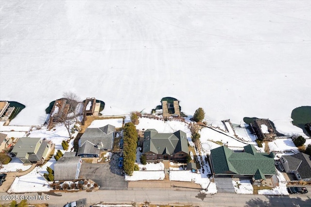 aerial view with a residential view