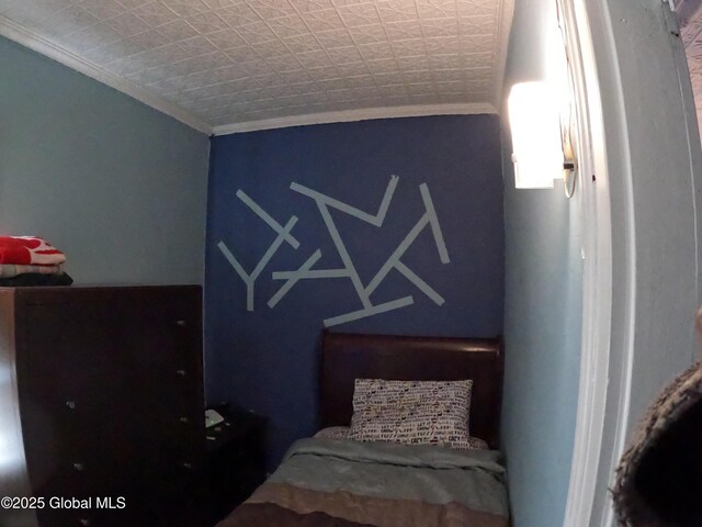 22 Orr St, Troy, NY 12180 - bedroom with ornamental molding and an ornate ceiling