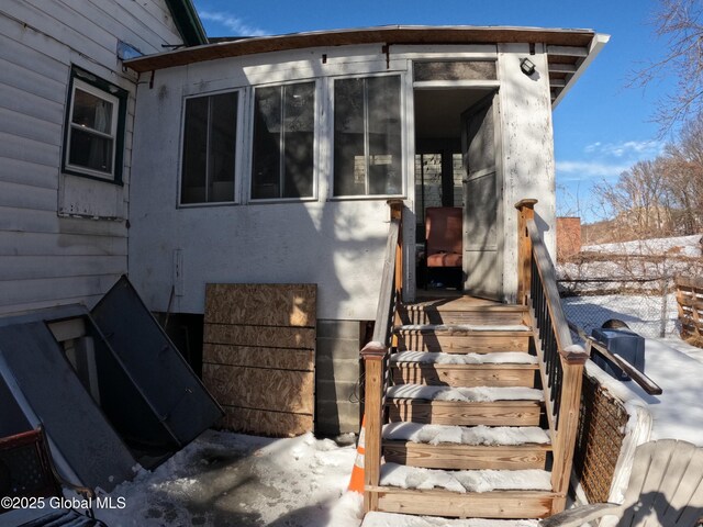 22 Orr St, Troy, NY 12180 - view of snow covered property entrance