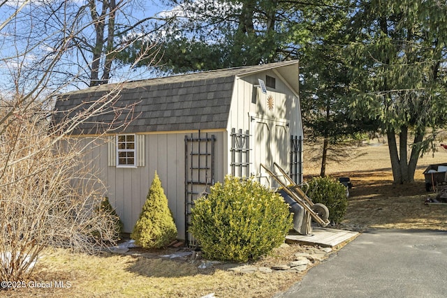 view of shed