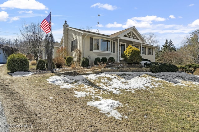 view of single story home