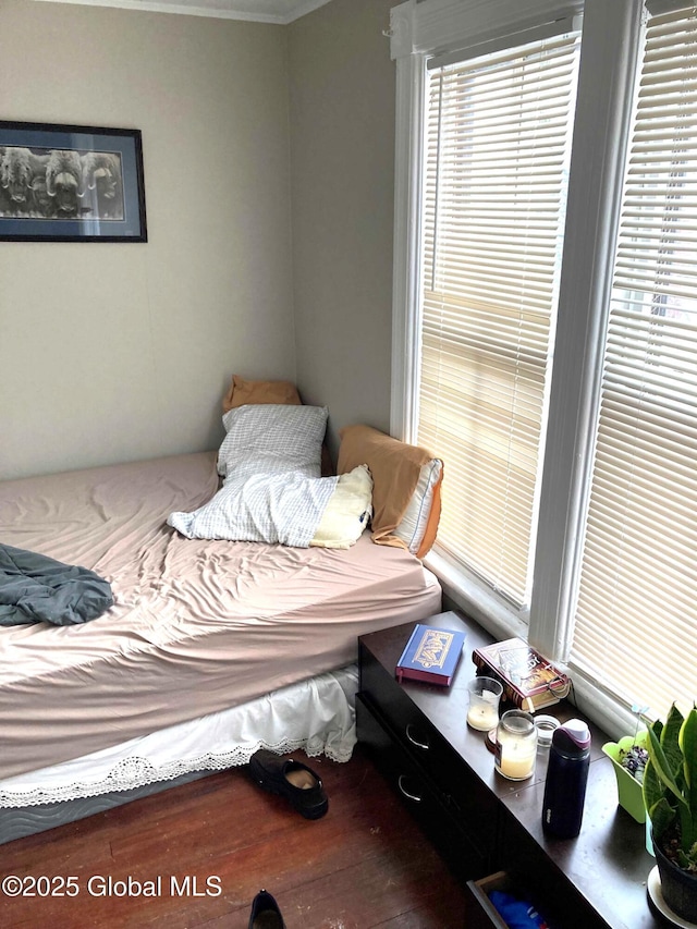 bedroom featuring wood finished floors