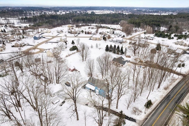 view of snowy aerial view