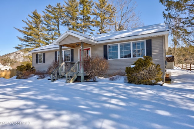 view of ranch-style home