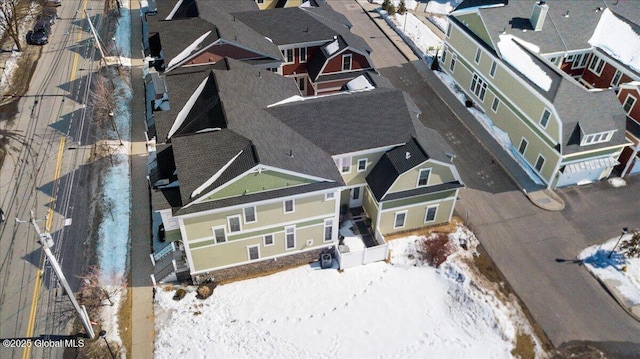 bird's eye view with a residential view