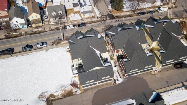 aerial view with a residential view