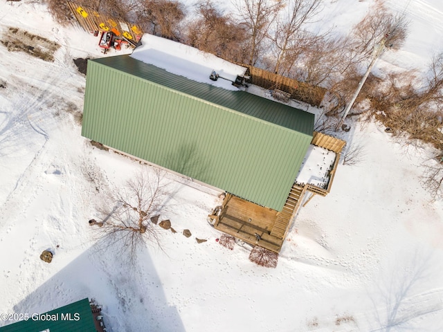 view of snowy aerial view