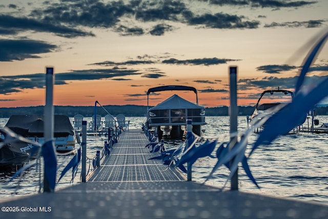 view of dock area