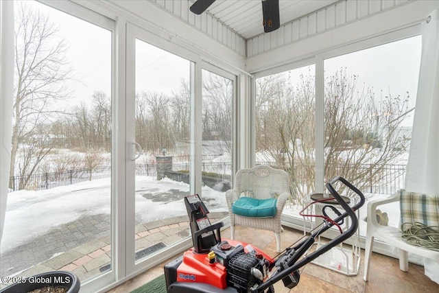 view of sunroom / solarium