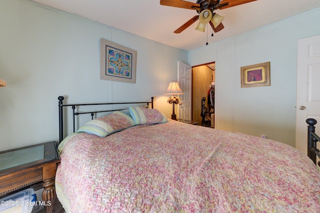 2 S Forty Rd, Hadley, NY 12835 - bedroom with a ceiling fan and a closet