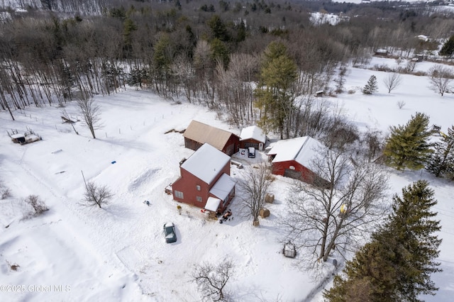 view of snowy aerial view