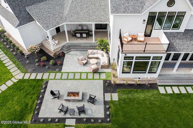 birds eye view of property