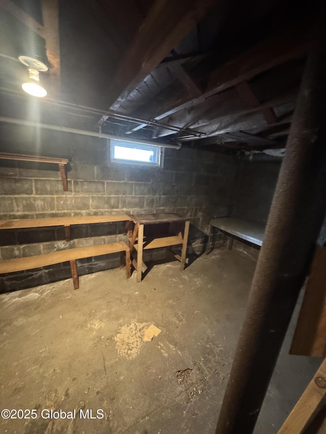 view of basement